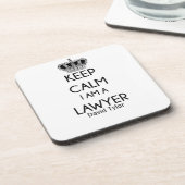 Behalt Calm, ich bin Rechtsanwältin Getränkeuntersetzer (Linke Seite)