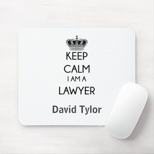 Behalt Calm, ich bin Rechtsanwältin Mousepad (Mit Mouse)