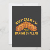 Behalt Calm ich brasse Challah Funny Hanukkah Einladung (Vorderseite)