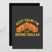 Behalt Calm ich brasse Challah Funny Hanukkah Einladung (Vorne/Hinten)