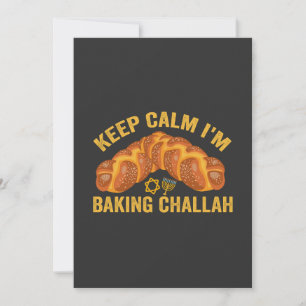 Behalt Calm ich brasse Challah Funny Hanukkah Einladung