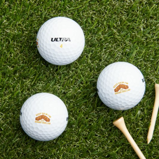 Behalt Calm ich brasse Challah Funny Hanukkah Golfball (Insitu Gras)