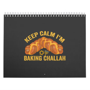 Behalt Calm ich brasse Challah Funny Hanukkah Kalender