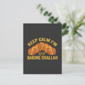 Behalt Calm ich brasse Challah Funny Hanukkah Postkarte (Stehend Vorderseite)