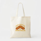Behalt Calm ich brasse Challah Funny Hanukkah Tragetasche (Vorne)
