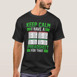 Behalt Calm Ich habe eine Tabelle für diese Buchfü T-Shirt