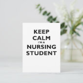 Behalt Calm Im a Nursing Student Postkarte (Stehend Vorderseite)