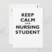 Behalt Calm Im a Nursing Student Postkarte (Vorne/Hinten)