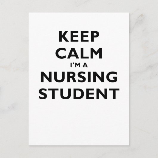 Behalt Calm Im a Nursing Student Postkarte (Vorderseite)
