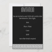 Behalt Calm Im Getried Batchelorette / Hen Einladung (Rückseite)