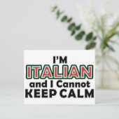 Behalt Calm Italians Postkarte (Stehend Vorderseite)
