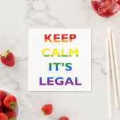 Behalt Calm It's Legal Support LGBT Napkins Serviette (Beispiel)