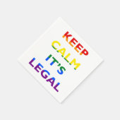 Behalt Calm It's Legal Support LGBT Napkins Serviette (Ecke)