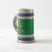 Behalt Calm It's St Patricks Day Irish Bierglas (Vorderseite Links)