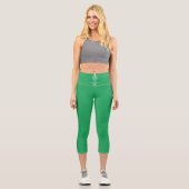 Behalt Calm It's St Patricks Day Irish Capri Leggings (Vorderseite)