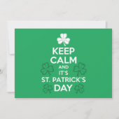 Behalt Calm It's St Patricks Day Irish Einladung (Vorderseite)