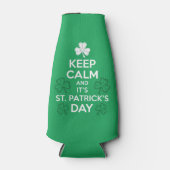 Behalt Calm It's St Patricks Day Irish Flaschenkühler (Vorderseite)