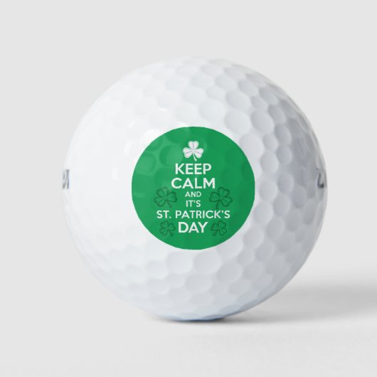 Behalt Calm It's St Patricks Day Irish Golfball (Vorderseite)