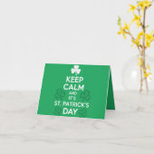 Behalt Calm It's St Patricks Day Irish Karte (Gelbe Blume)