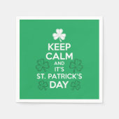 Behalt Calm It's St Patricks Day Irish Serviette (Vorderseite)