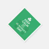 Behalt Calm It's St Patricks Day Irish Serviette (Ecke)