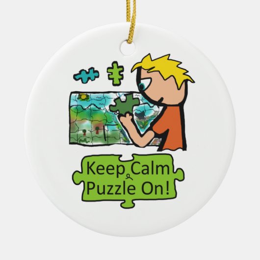 Behalt Calm Jigsaw Puzzle Keramik Ornament (Vorne)