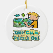 Behalt Calm Jigsaw Puzzle Keramik Ornament (Hinten)