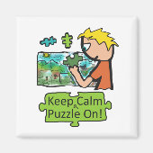 Behalt Calm Jigsaw Puzzle Magnet (Vorne)
