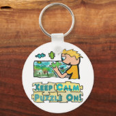 Behalt Calm Jigsaw Puzzle Schlüsselanhänger (Vorderseite)