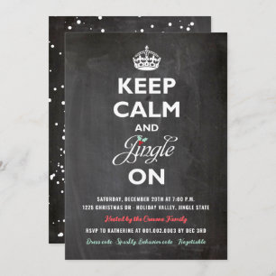 Behalt Calm & Jingle auf Rustic Holiday Party Einl Einladung
