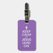 Behalt Calm Lass Jesus Lead On - Christlich Christ Gepäckanhänger (Vorderseite vertikal)