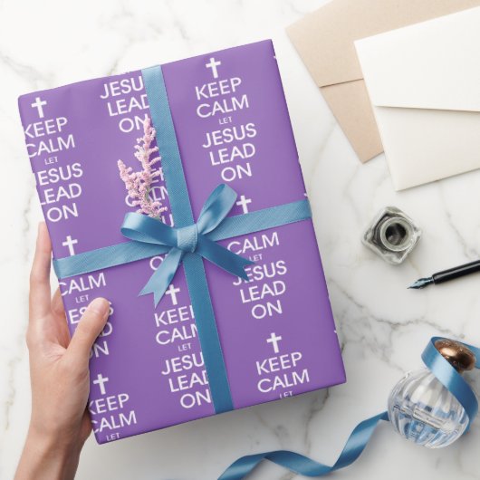 Behalt Calm Lass Jesus Lead On - Christlich Christ Geschenkpapier (Schenken)