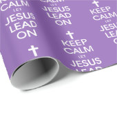 Behalt Calm Lass Jesus Lead On - Christlich Christ Geschenkpapier (Rolleneckpunkt)