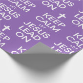Behalt Calm Lass Jesus Lead On - Christlich Christ Geschenkpapier (Ecke)
