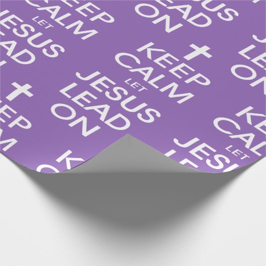 Behalt Calm Lass Jesus Lead On - Christlich Christ Geschenkpapier (Ecke)