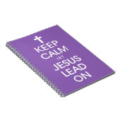 Behalt Calm Lass Jesus Lead On - Christlich Christ Notizblock (Rechte Seite)