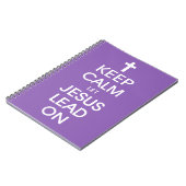 Behalt Calm Lass Jesus Lead On - Christlich Christ Notizblock (Linke Seite)