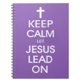 Behalt Calm Lass Jesus Lead On - Christlich Christ Notizblock (Vorderseite)