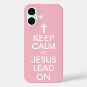 Behalt Calm Lass Jesus Lead On - Christlich Religi iPhone 16 Hülle