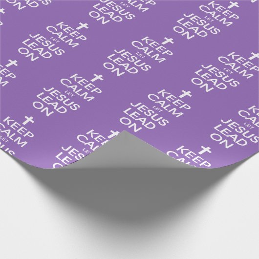Behalt Calm Lass Jesus Lead On - Christlich Religi Geschenkpapier (Ecke)