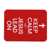 Behalt Calm Lass Jesus Lead On - Christlich Religi Magnet (Horizontal)