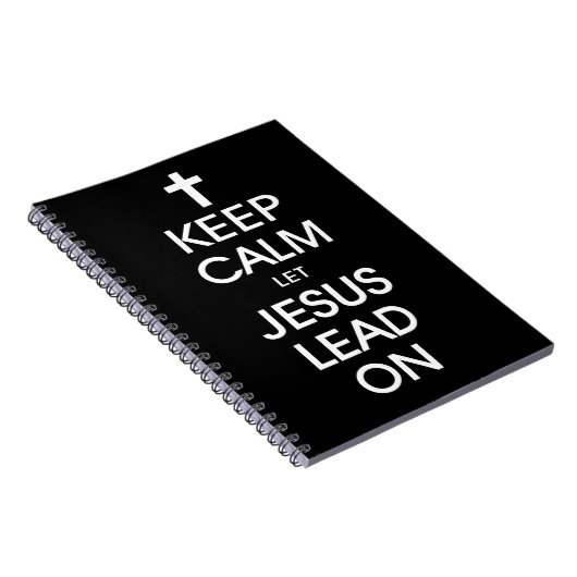 Behalt Calm Lass Jesus Lead On - Christlich Religi Notizblock (Rechte Seite)