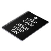 Behalt Calm Lass Jesus Lead On - Christlich Religi Notizblock (Linke Seite)