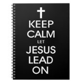 Behalt Calm Lass Jesus Lead On - Christlich Religi Notizblock (Vorderseite)