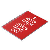 Behalt Calm Lass Jesus Lead On - Christlich Religi Notizblock (Linke Seite)