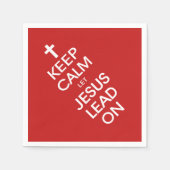 Behalt Calm Lass Jesus Lead On - Christlich Religi Serviette (Vorderseite)