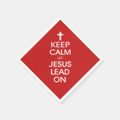 Behalt Calm Lass Jesus Lead On - Christlich Religi Serviette (Ecke)
