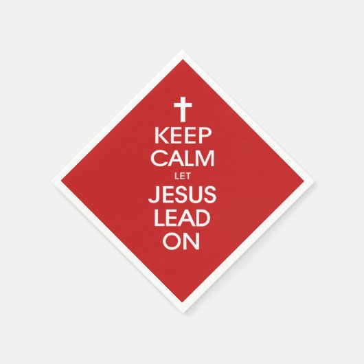 Behalt Calm Lass Jesus Lead On - Christlich Religi Serviette (Ecke)