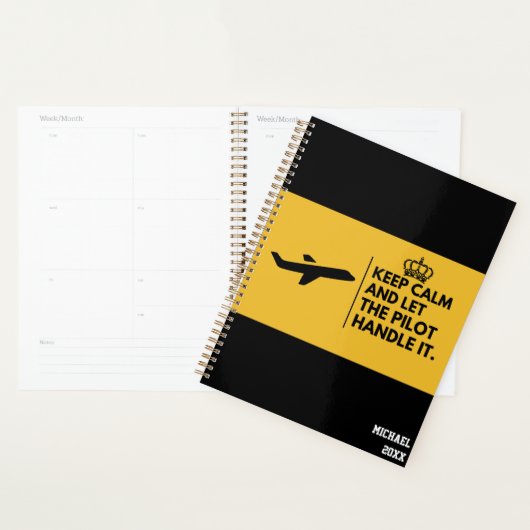 Behalt Calm & Lass Pilot Handling It, Aviation, Fu Planer (Anzeige)