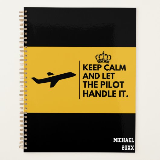 Behalt Calm & Lass Pilot Handling It, Aviation, Fu Planer (Vorderseite)